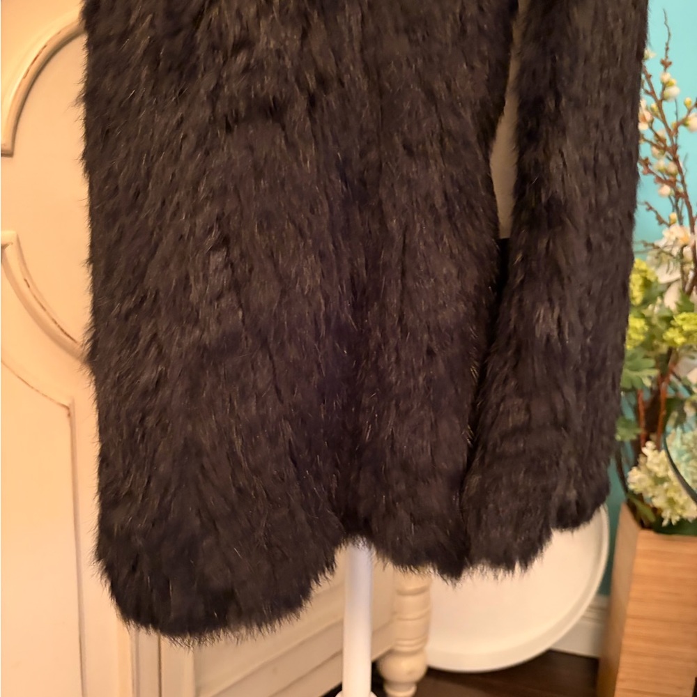 Black Rabbit Fur Vest - Picture 6 of 12